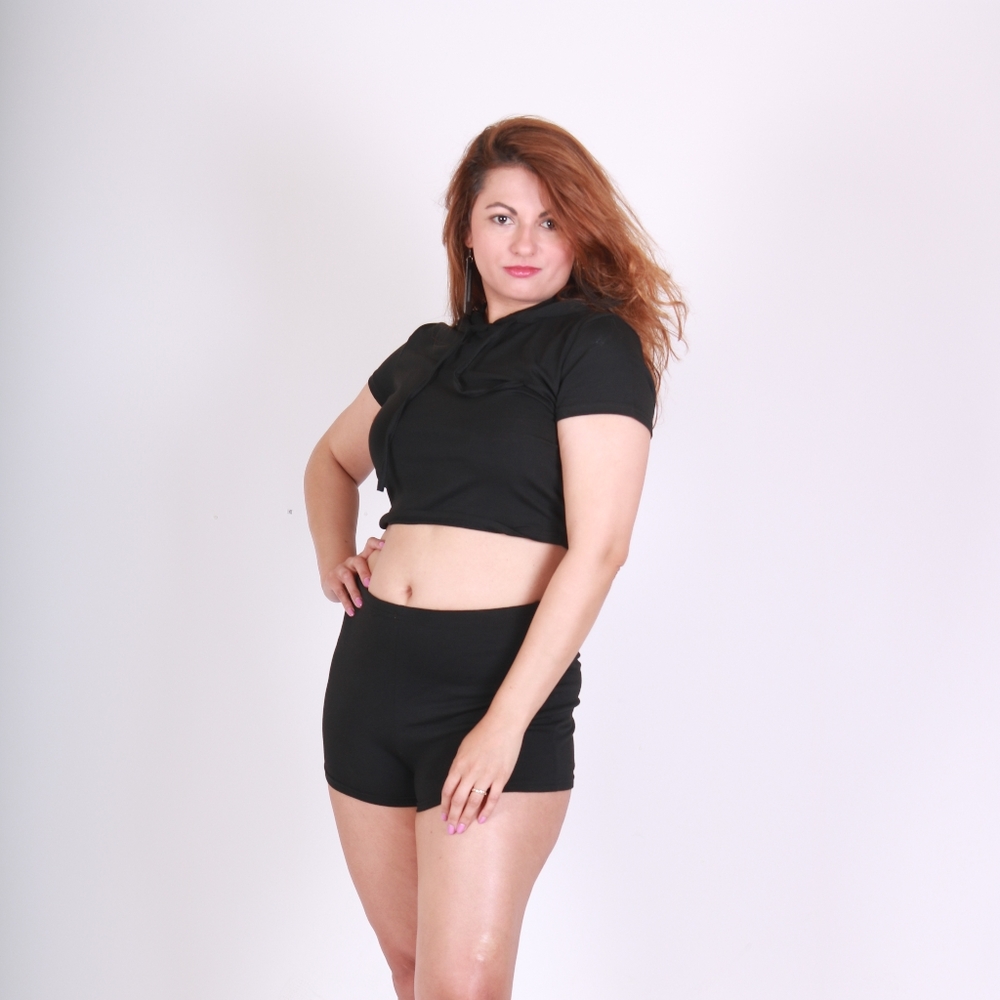 2 piece  black short set also in pink